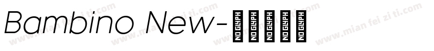 Bambino New字体转换
